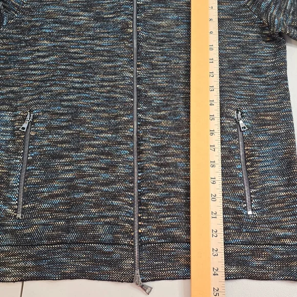 John Varvatos Collection Men's Sylvan Baseball Jacket Space Dyed Blue Topaz M - Picture 14 of 16